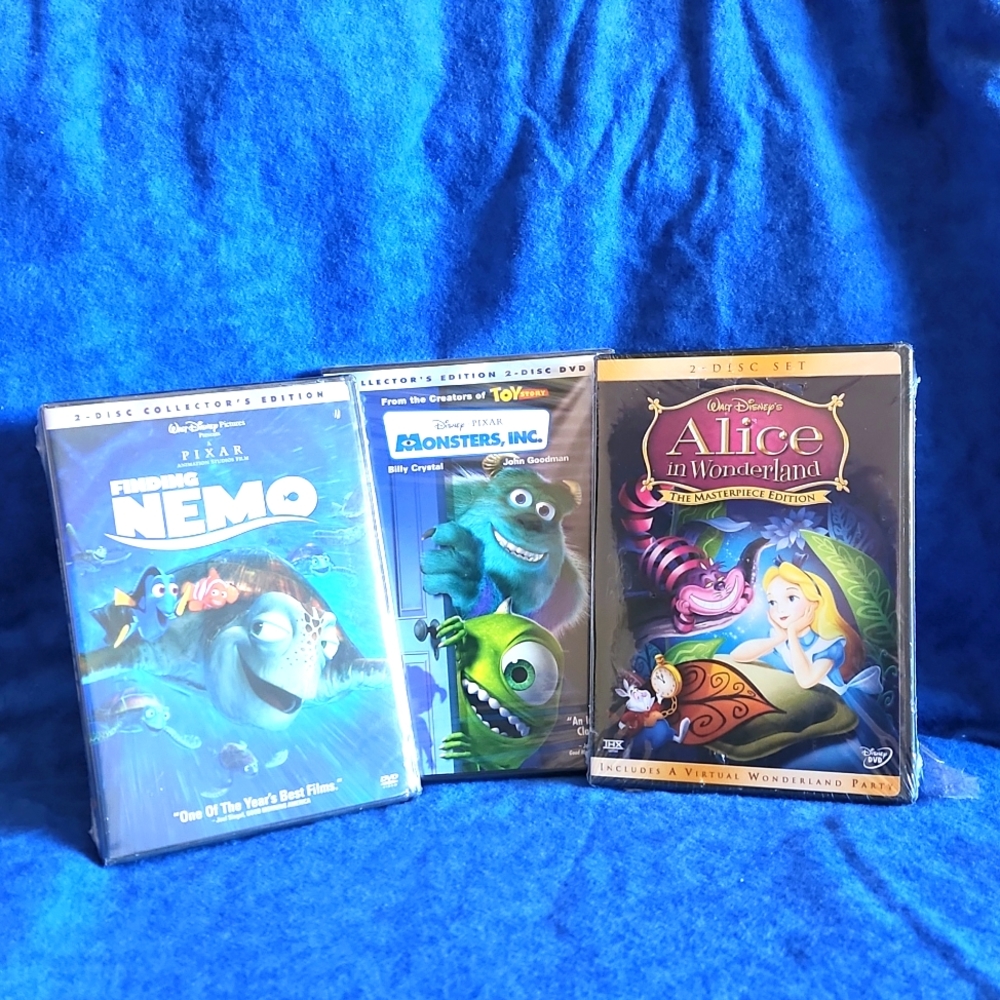 Trio of Disney DVDs Unopened NEW!!! 2- Disc Collector's Edition: Finding Nemo. 2